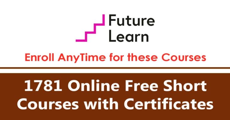 1781 Online Free Short Courses with Certificates 2025