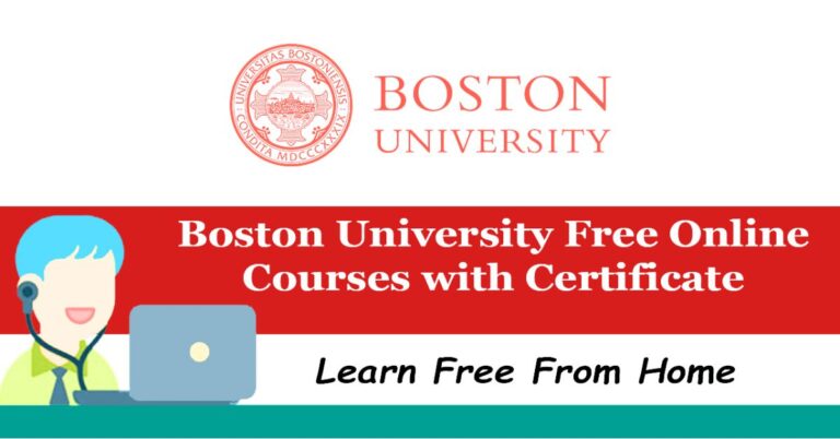 Boston University Free Online Courses 2025-26 with Certificate